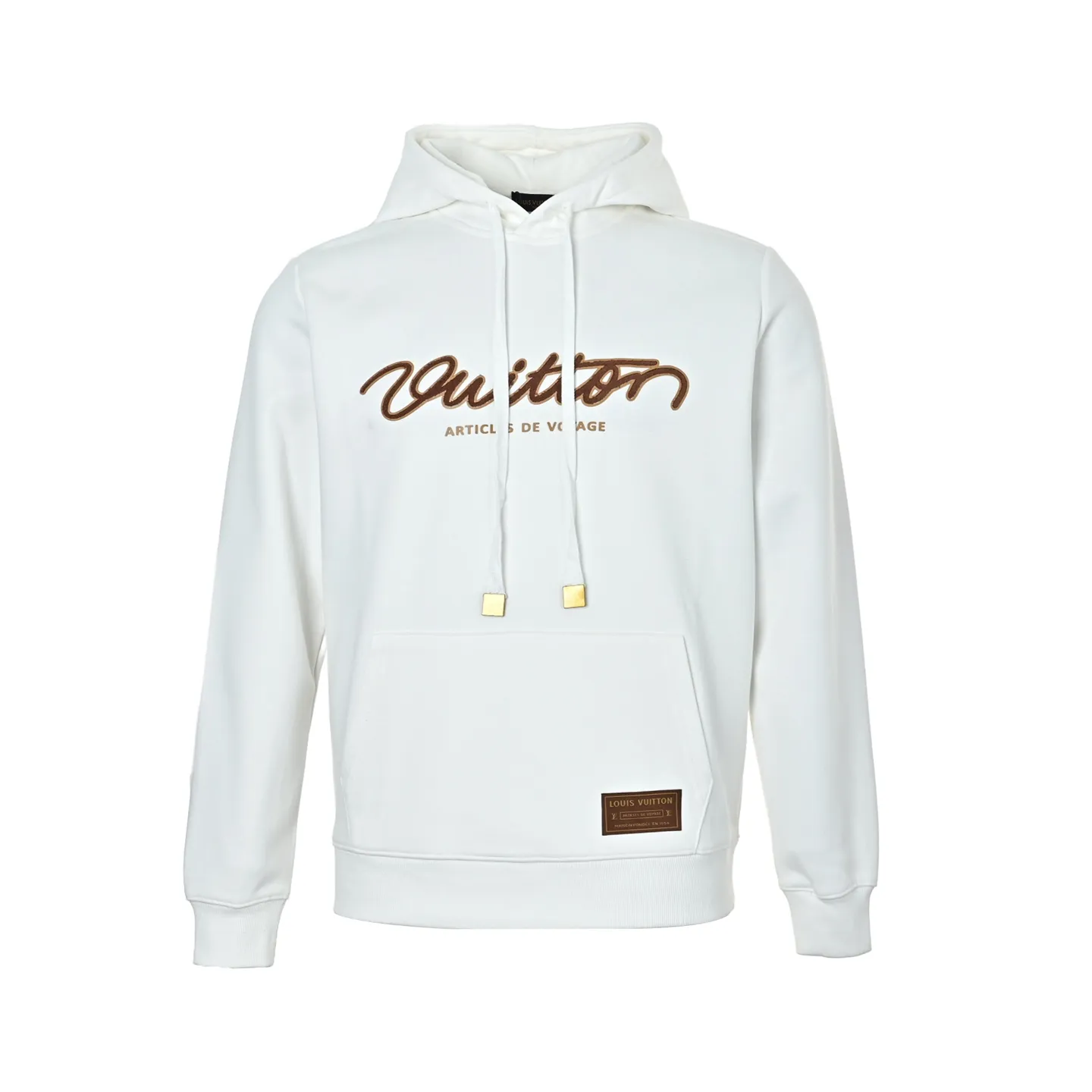 Louis Vuitton Signature Letter Pattern Printed Hooded Sweatshirt